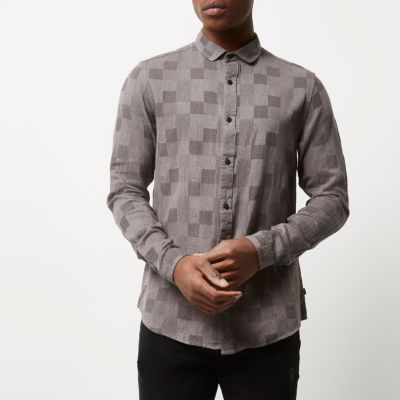 Grey check Only & Sons shirt